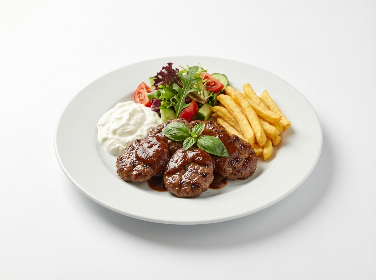 Feslegen Yogurtlu-Ozel Soslu Izgara Kofte